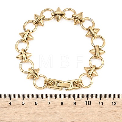 304 Stainless Steel Link Chain Bracelets for Women BJEW-P391-02B-G-1