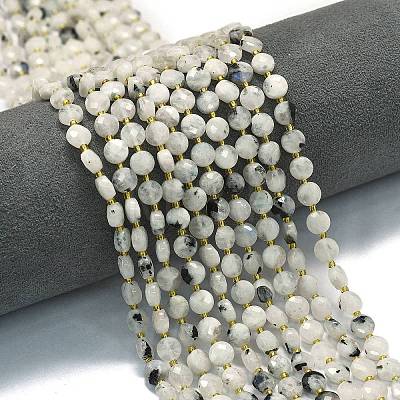 Natural Rainbow Moonstone Beads Strands G-K389-B78-01-1