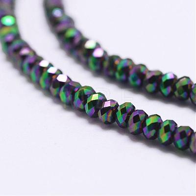 Electroplate Glass Beads Strands EGLA-K010-FP01-1