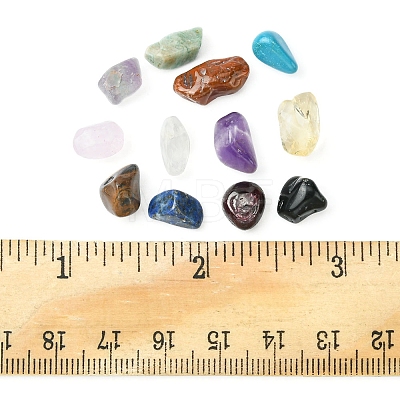240G 12 Styles Natural Mixed Gemstone Chip Beads G-FS0005-64-1