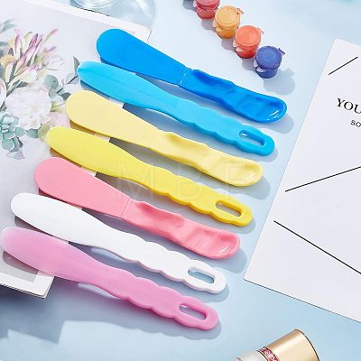 Olycraft 7Pcs 7 Style Plastic Spatulas Plastic Brushes AJEW-OC0002-82-1