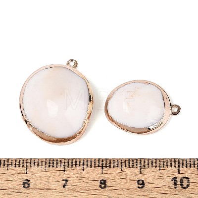 Electroplated Natural Shell Pendants BSHE-T015-14-1