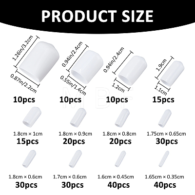 270Pcs 12 Styles Synthetic Rubber Sleeve FIND-FH0017-88-1