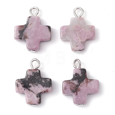 Natural Mixed Gemstone Pendants PALLOY-JF02826-1