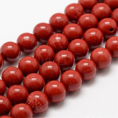 Natural Red Jasper Beads Strands G-E375-8mm-02-1
