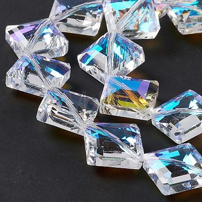 Faceted Glass Beads Strands X-EGLA-E030-01C-1