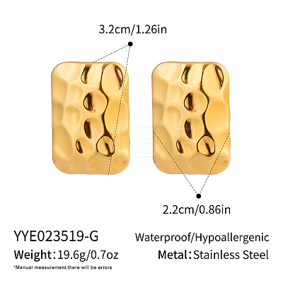 Geometric 304 Stainless Steel Stud Earrings for Women XN4222-1-1