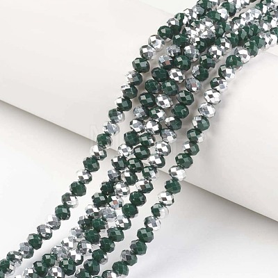 Electroplate Opaque Glass Beads Strands EGLA-A034-P4mm-M04-1