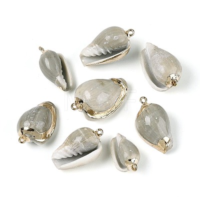 Electroplated Natural Shell Pendants BSHE-T015-01-1