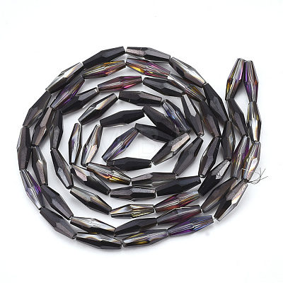 Electroplated Glass Beads Strands EGLA-S174-06A-1