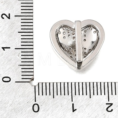 Mother's Day Brass Micro Pave Cubic Zirconia Slide Charms KK-E802-21P-B-1