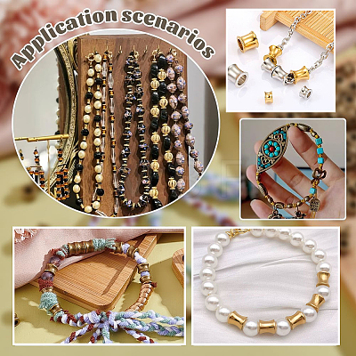 100Pcs 5 Colors Tibetan Style Alloy European Beads FIND-PH00038-97-1
