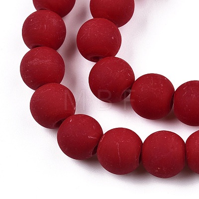 Opaque Glass Beads Strands X-GLAA-T032-P8mm-MD05-1