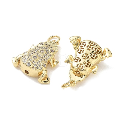 Brass Micro Pave Clear Cubic Zirconia Pendant KK-H280-04G-1