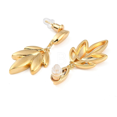 Wheat Brass Drawbench Dangle Earring EJEW-L288-009G-1