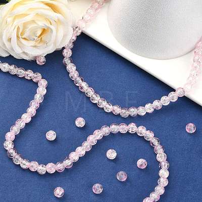 Crackle Glass Beads Strands X-CCG-Q002-6mm-01-1