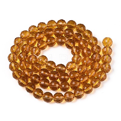 Transparent Glass Bead Strands GLAA-R095-8mm-30-1