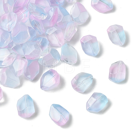 50Pcs Transparent Spray Paint Glass Beads GLAA-YW0004-50A-1