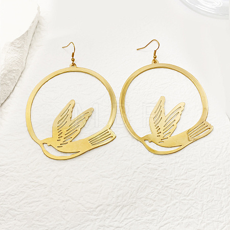 201 Stainless Steel Dangle Earrings FS-WG439CD-02-1