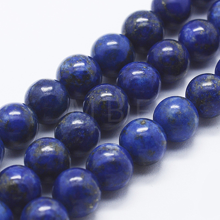 Natural Lapis Lazuli Beads Strands G-P348-01-10mm-1