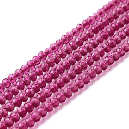 Transparent Glass Beads Strands X-GLAA-C019-01B-02-1