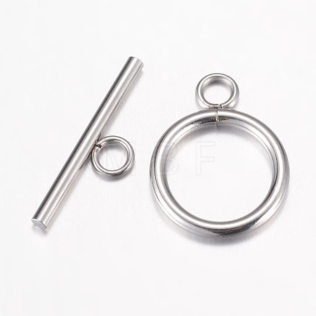 Non-Tarnish 304 Stainless Steel Toggle Clasps X-STAS-G071-36P-1