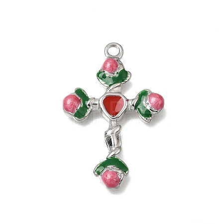 304 Stainless Steel Pendants STAS-N108-78P-01-1