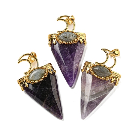 Natural Amethyst Big Pendants G-F639-06B-G-1