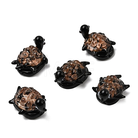 Handmade Gold Sand Lampwork Beads LAMP-K044-01C-1