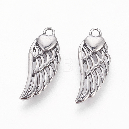 304 Stainless Steel Pendants STAS-P217-02AS-1