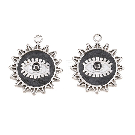 304 Stainless Steel Enamel Pendants STAS-K293-38P-02-1