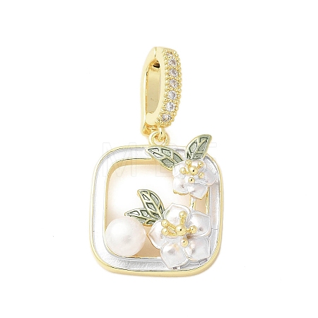 Brass Enamel Pendants LS-KK-F886-03G-12-1
