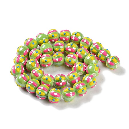 Handmade Porcelain Beads Strands PORC-L078-01C-1