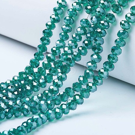 Electroplate Glass Beads Strands EGLA-A034-T6mm-A18-1
