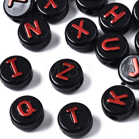 Opaque Black Acrylic Beads MACR-Q242-009D-1