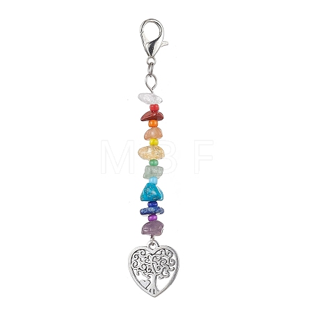 Tree of Life Tibetan Style Alloy Pendant Decorations HJEW-JM01667-02-1