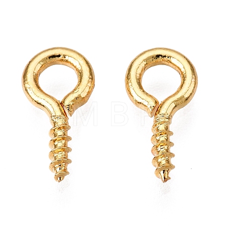 Brass Screw Eye Pin Peg Bails KK-A171-23-01G-1