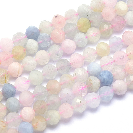Natural Morganite Beads Strands G-O166-25-3mm-1