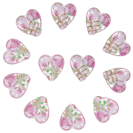 20Pcs Handmade Transparent Lampwork Beads BLOW-PA0001-02-1