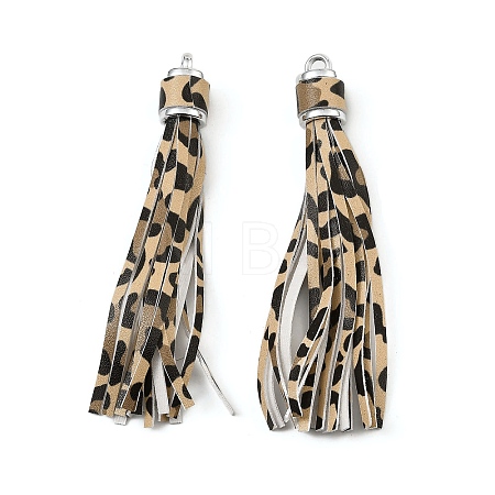 PU Leather Tassel Pendant Decorations FIND-K027-01P-02-1