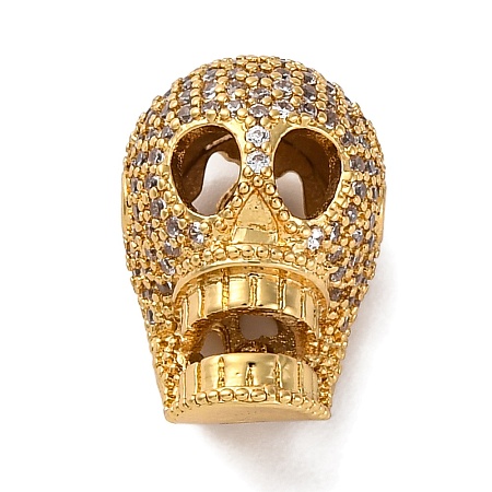 Rack Plating Brass with Cubic Zirconia Beads KK-S406-12G-1