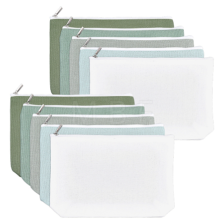 5Pcs 5 Colors Cloth Zipper Jewelry Bag Gift Pouches ABAG-WH0077-11C-1