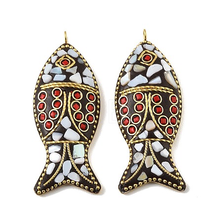Handmade Polymer Clay Indonesia Big Pendants PY-CBAAA14-02C-02-1