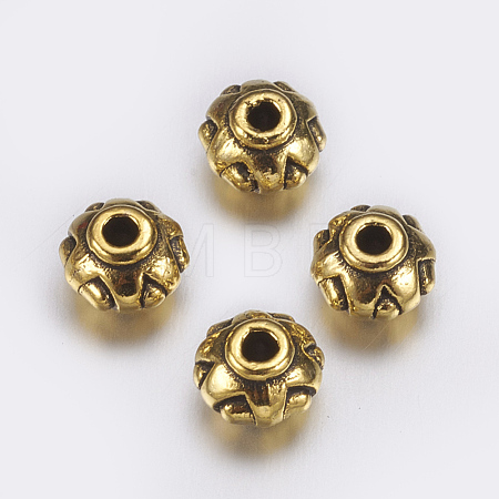 Tibetan Style Spacer Beads TIBEB-A24612-AG-LF-1