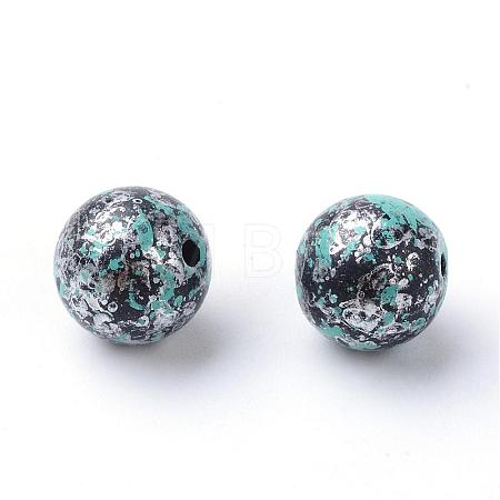 Antique Style Acrylic Beads OACR-S013-2012B-1