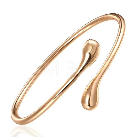 Real 18K Gold Plated Brass teardrop BJEW-BB07402-1