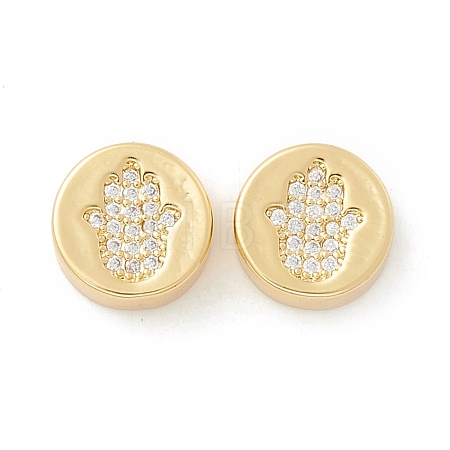 Rack Plating Eco-Friendly Brass Beads KK-K267-09G-1
