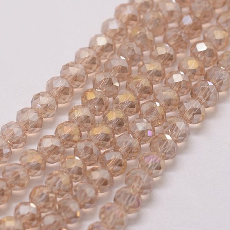 Electroplate Glass Bead Strands X-GLAA-K016-2x3mm-03FR-1