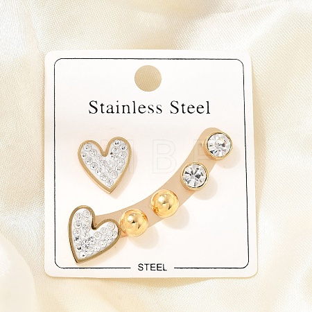 304 Stainless Steel Stud Earrings SA-CBAF6AD-28G-1