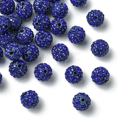 30Pcs Pave Disco Ball Beads RB-YW0001-14L-1